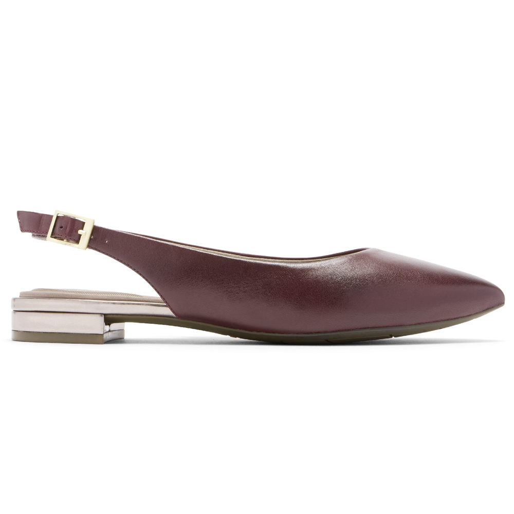 Rockport Womens Slingback Burgundy - Total Motion Adelyn - UK 128-OZEJUA